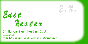 edit nester business card